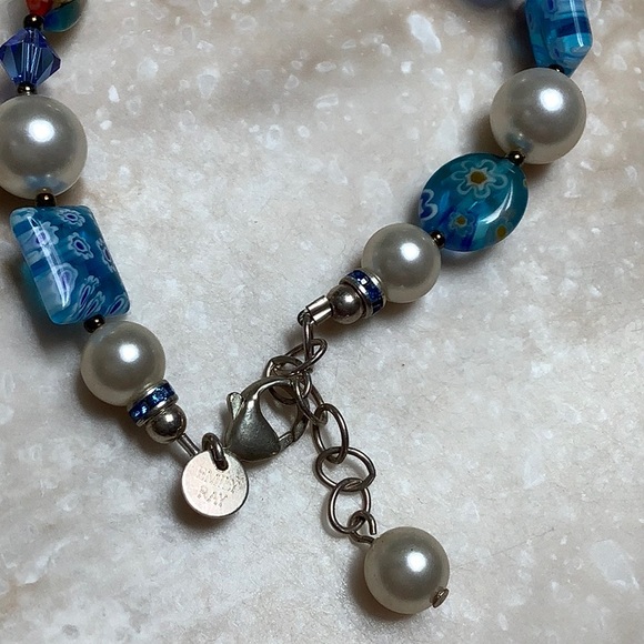 😍Emily Ray Millefiori Shades of Blue Bracelet 😍NWOT - Picture 5 of 7